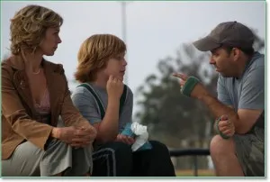 Carrie Preston, Lurie Poston taking direction from James Vasquez
