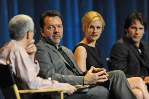 Producer Alan Ball, actress Anna Paquin and actor Steven Moyer attend  the 'True Blood' season premiere held during PaleyFest09 at the ArcLight cinemas on April 13, 2009 in Hollywood, California on.