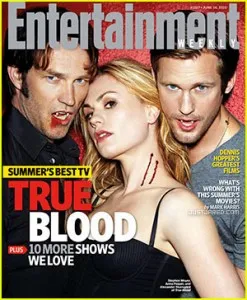True Blood EW cover with Stephen Moyer, Anna Paquin and Alexander Skarsgard