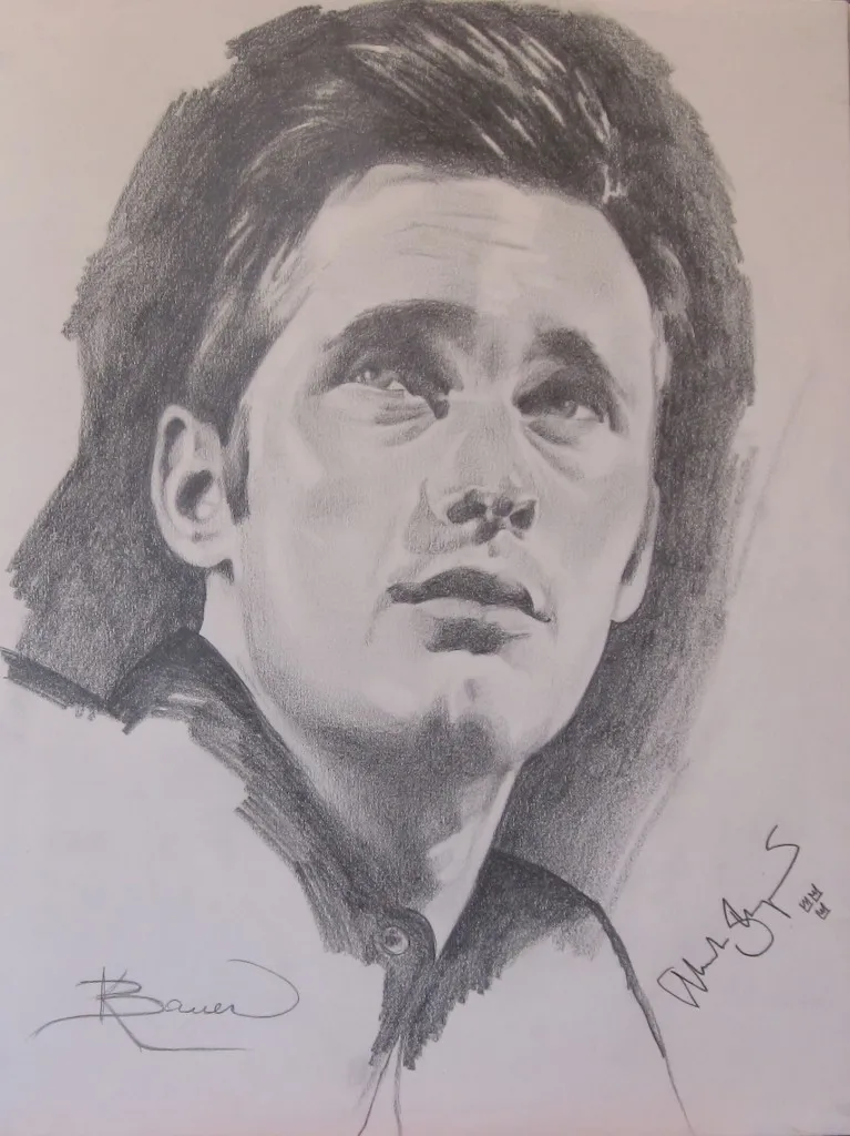 Print of Kristin Bauer's Drawing Of Alex Available! Print of Kristin Bauer, True Blood Pam, Drawing of Alexander Skarsgard, Eric, to benifit Amanda Foundation