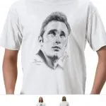 Kristin Bauer's drawing of Alex on a White T-shirt