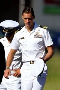 Alexander Skarsgard on Battleship Set