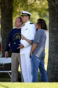 Alexander Skarsgard on Battleship Set