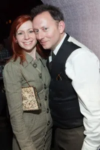 Carrie Preston, True Blood's Arlene Fowler, poses with husband Michael Emerson at wrap party for her new film
