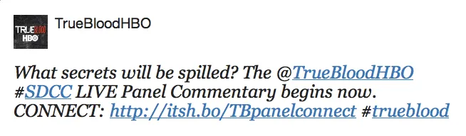 HBO live Twitter feed Comic-Con 2011