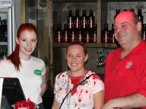 Robyn (Hub Productions), Rachel (True Blood Net) and Garth (Club Fangtasia)