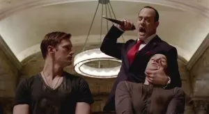 Roman threatens to stake Bill while Eric looks on