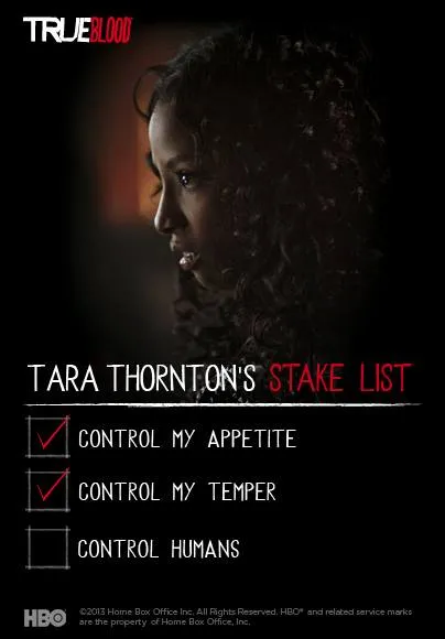 Tara's Stake List in Season 6 of HBO's True Blood