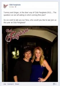 True Blood's Allan Marshall (Tommy Mickens) and Tara Buck (Ginger) at Club Fangtasia 2012