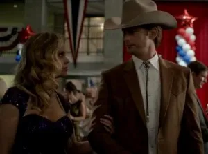 Eric Northman (Alexander Skarsgard) and Pam (Kristin Bauer van Straten) get their Texan on in HBO's True Blood Season 7 Episode 5 (entitled 'Lost Cause' and previously entitled 'Return to Oz')