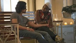 James (Nathan Parsons) and Lafayette Reynolds (Nelsan Ellis) get cosy in HBO's True Blood Season 7 Episode 5 (entitled 'Lost Cause' and previously titled 'Return to Oz')