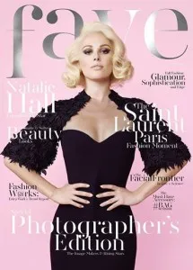 Natalie Hall on the cover of Fave magazine
